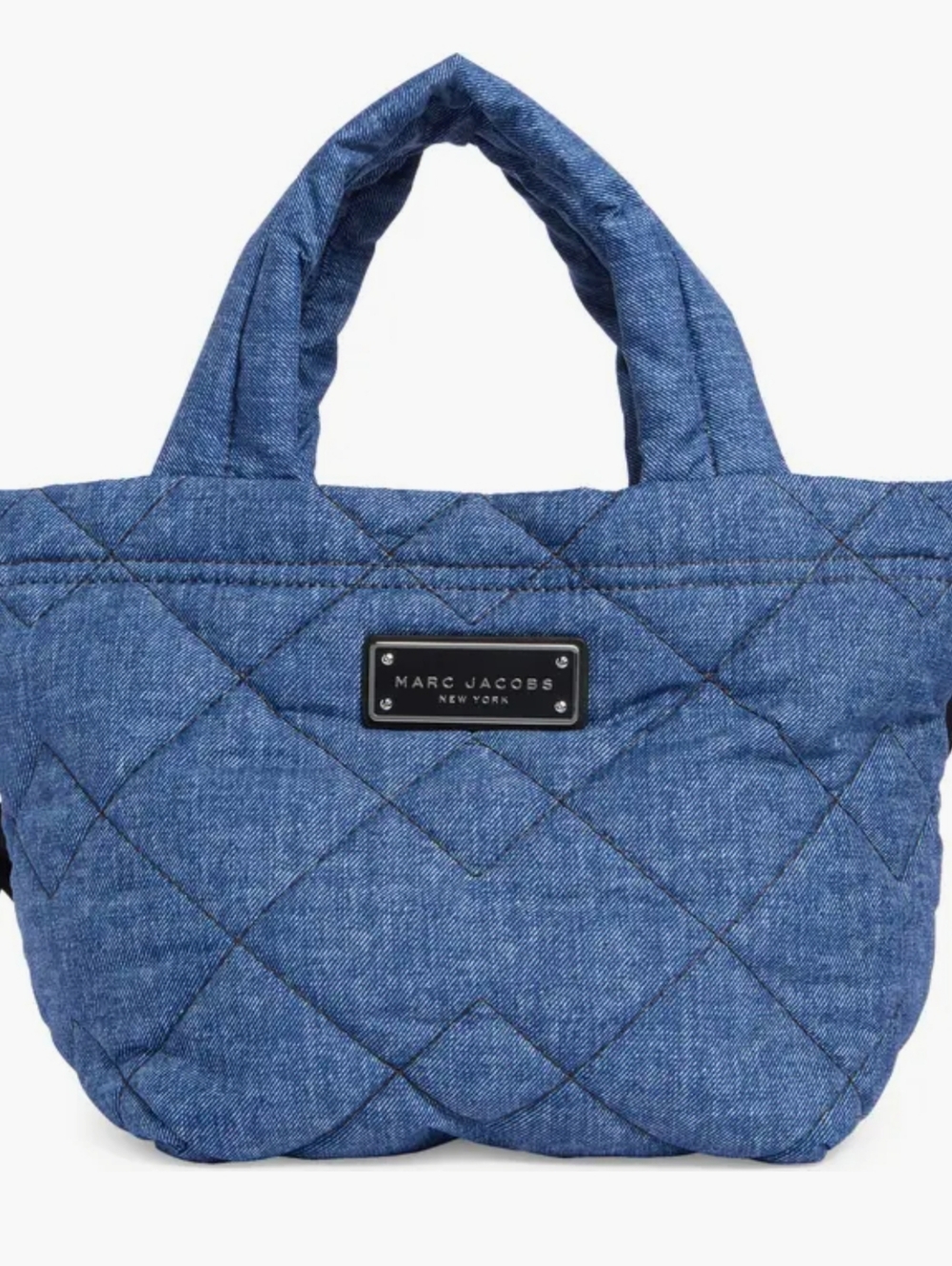 (18) NWT MARC JACOBS Denim Effect Quilted Mini Tote Bag
